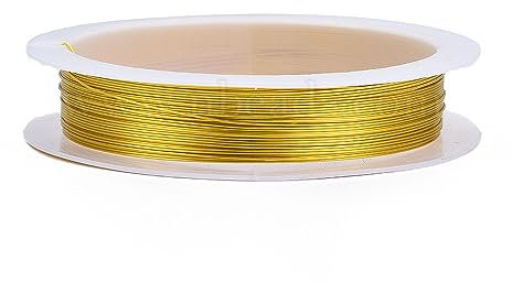 0.4mm (26 Gauge) Craft/Jewellery Making Wire - Low Tarnish - Gold wrapped Iron Wire - 20 metres…