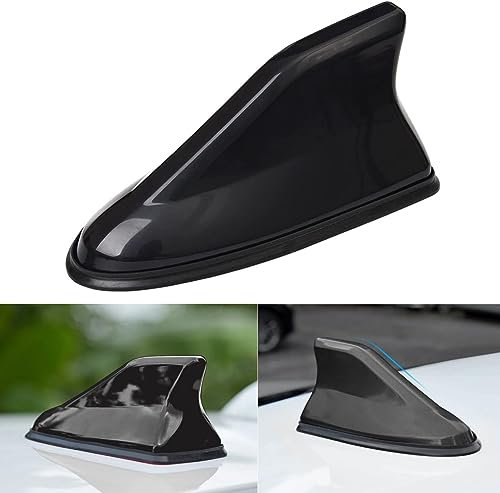 Antenne Voiture Requin pour Citroen C2 C3 C4 Cactus C5 C4 Picasso C6 Ds3 Ds4 Ds5, Aileron de Requin Antenne Radio Voiture FM/AM Base Étanche, Accessoire Voiture,Black