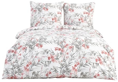 ZIRVEHOME Bettwäsche 200x200 cm. 3 teilig Set, Baumwolle bettbezug, Aprila