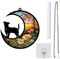 Wekuw Personalisierte Hundes-Gedenktafeln Buntglas-Katzen-Gedenk-Sonnenfänger Bunte Acryldekoration Haustier Hanging Decoration Fensterschmuck Auf Erinnerungsgeschenke für Haustiere (G1)