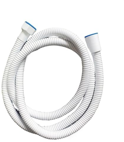 Brauseschlauch aus Edelstahl,Duschschlauch Weißer, Flexibler Duschschlauch Aus Edelstahl, 1,5 M 2M Lang(WHITE,150cm)