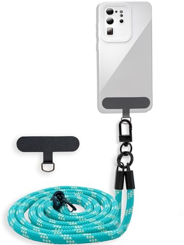 Cadorabo Handykette kompatibel mit Apple iPod Touch 4 in GRÜN - GELB - Necklace Hülle mit Verstellbaren Band Kordel zum Umhängen