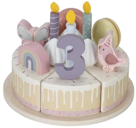 Little Dutch 8015 FSC Holz Torte / Geburtstagstorte - rosa 26-teilig