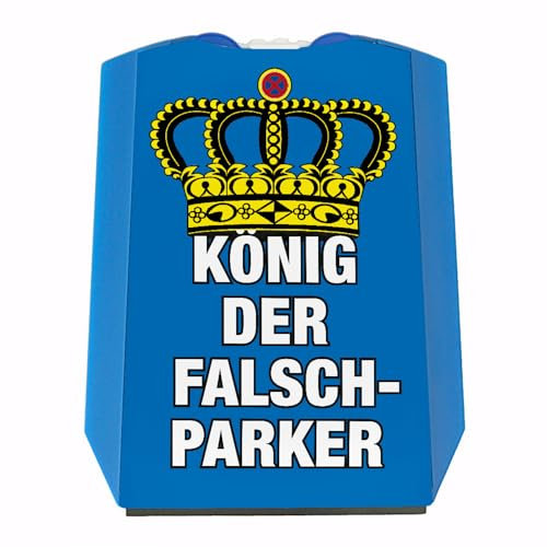 speecheese Krone Parkscheibe mit Spruch König der Falschparker Lustige Parkscheibe Perfekt für PKW im Parkverbot Originelles Auto Gadget zum Falsch Parken