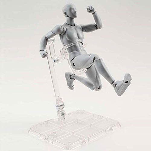 Axitwxit - Figura articulada para artistas, modelo anatómico pequeño para dibujo y pintura, figura masculina, gris