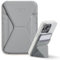 MOFT Magnetischer Wallet Ständer für iPhone 16/15/14/13/12 Serie Kompatibel mit MagSafe, MOVAS Vegan Leder Magnetischer Handyständer mit 3 Betrachtungswinkeln, 2 Kartenhalter (Cement)