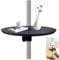 C-Hopetree 50 cm Outdoor Patio Garden Parasol Table Tray with 38mm Hole, Small Round Table Top for Backyard, Pool, Deck, Garden, Black