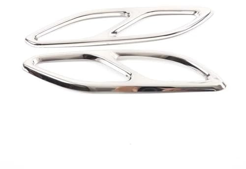 DZSLLOOI Auspuffblenden Für Mercedes Für Benz CLA Klasse C118 W118 2020-2023 Schwanz Schalldämpfer Auspuffrohr Ausgang Abdeckung Trim Außen Endrohrblenden Blende(Silber)