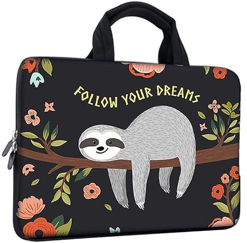 AORTDES 14 15 15,4 15,6 Zoll Laptop Hülle Chromebook Tasche mit Griff Computer Schutz Case Pouch Halter Notebook Sleeve Neopren Tragetasche für Dell Lenovo Toshiba HP ASUS Acer (itICB15-18)