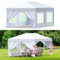 Pavillon 3x6m,18 ㎡ Gartenpavillon mit Seitenteilen und Fenstern,Partyzelt,UV Schutz 50+,Stabil,Windschutz,Wasserdicht,Gartenzelt für Markt,Festival,Camping,Hochzeiten,Weiß