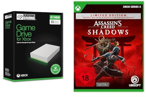 Seagate Game Drive Xbox 5TB + Assassin's Creed Shadows Limited Edition Bundle