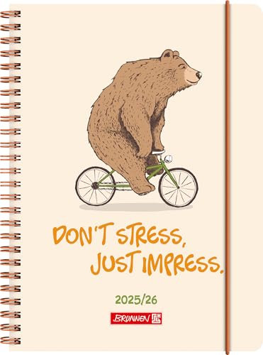 BRUNNEN Schülerkalender 2025/2026 „Bear“ | A5, Kunststoff