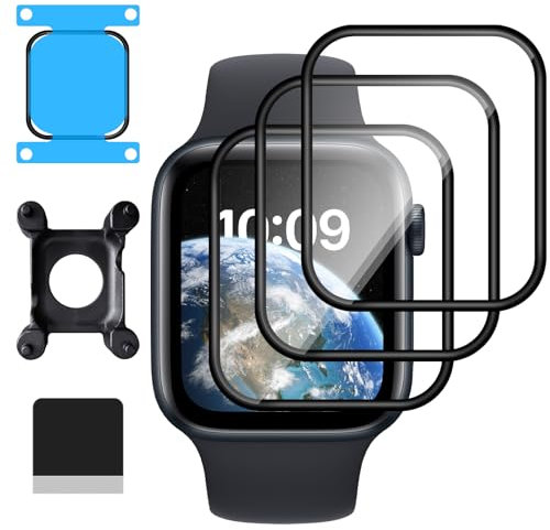 Lutree para Apple Watch SE (2022/2020) /Apple Watch Serie 6 5 4 40 mm Protector de Pantalla, 3 Piezas Fácil de Instalar, HD Anti-Arañazo Flexible Película Protectora
