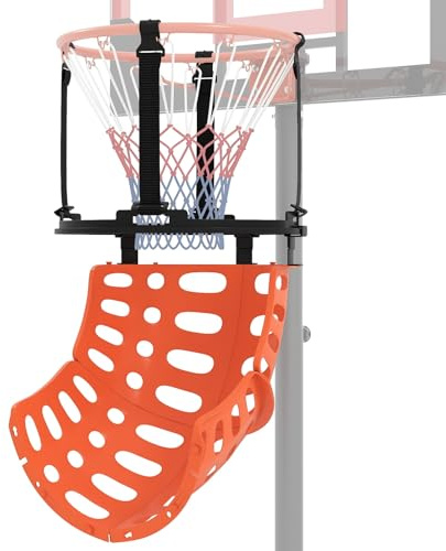 LIFEZEAL Basketball Rücklaufaufsatz, Rebounder für Outdoor & Indoor | Basketball Return Attachment für Schießübungen, Drehbarer Basketballtrainer Play & Practice