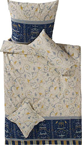 Bassetti Bettwäsche Oplontis Feinsatin Kobalt Größe 1x 155x220 cm + 1x 80x80 cm