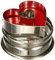 Städter Herz m. Auswerfer ø 4,8 cm, Edelstahl, Silber-rot, 4.8 x 4.8 x 4.8 cm