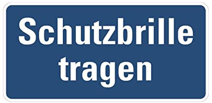 Schild Alu Schutzbrille tragen 170x350mm