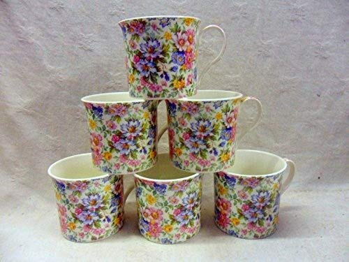 Set of 6 China Palace Mugs in Mille fleure Design