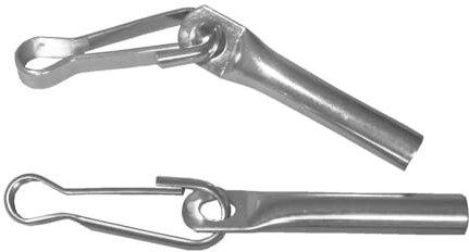 FKAnhängerteile 10 x Seilendverschluss mit Simplexhaken verzinkt für 6 mm Seil