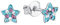 Prinzessin Lillifee Kinder-Ohrstecker Stern 925 Silber rhodiniert Kristall mehrfarbig - 2013175, Blau/Lila, onesize