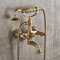 SADASD Im europäischen Stil Badezimmer Waschbecken Wasserhahn Kupfer antik Einfache Dusche Badewanne Armatur Wasserhahn Retro Wand Handheld heiße und Kalte Mischbatterie