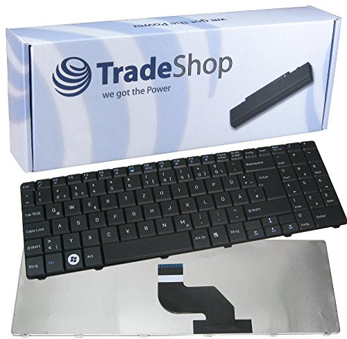 Trade-Shop Laptop-Tastatur/Notebook Keyboard Ersatz Austausch Deutsch QWERTZ für Medion Akoya E6215 E6217 E6221 E6222 E6227 E6228 E6234 E7220 E7222 H36 H36X H36YB P6625 P6634 P7818