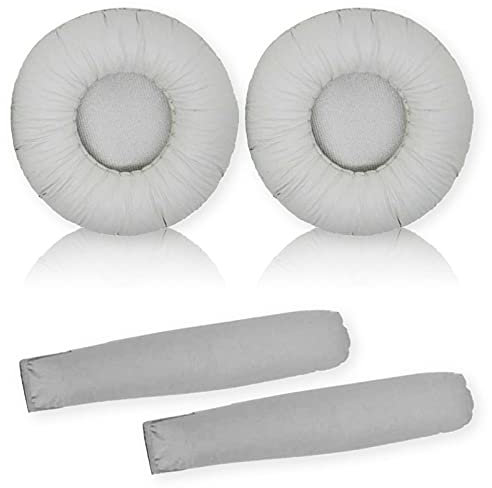 Rhinenet Soft Leather Headphone Ear Pads Cushion Pads for Sennheiser PX100 PX100-II PX200 PX200-II PXC150 PXC200 Headphones Replacement Headband Cover (Gray)