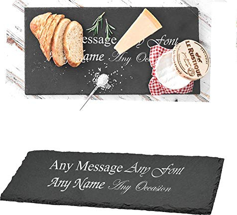 Personalised Engraved Beautiful Natural Slate Serving Plate