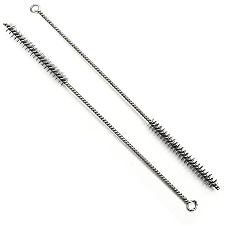 Utoolmart Steel Wire Cleaning Brush, Spiral Power Tube Cleaning Tool, Bottle Brush, 0.5-inch Diameter 12-inch Length, 2pcs