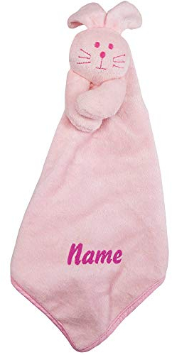 Welpen Schmusetuch Schnuffeltuch Hase Bestickt mit dem Namen Ihres Hundes