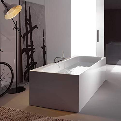 Bette Lux Silhouette Side, 180x90cm, freistehende Badewanne, 3461CFXVS, Farbe: Weiß - 3461-000CFXVS