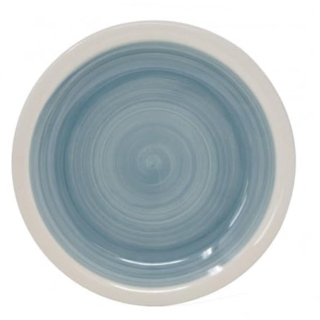Hogar y Mas Vajilla de Cerámica Efecto Acuarela por Piezas Individuales en Color Azul. - Plato Pequeno