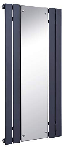 Yellowshop., Termoarredo Bagno Reflex con Specchio, 60x120 cm, Antracite