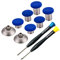 MMOBIEL 8 in 1 Magnetische Metall Thumbsticks Analog Joysticks Tasten Set Maximaler Grip für PS4, PS4 Slim, PS4 Pro Dualshock, Xbox One, Xbox One Elite, Xbox One S Blau Inkl. Schraubendreher