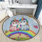 MeeTe Spielzeug Aufbewahrungsdecke Spieldecke Baby Krabbelmatte, Einhorn Paar Eltern-Kind Runde Baby Spielmatte Teppich, Durchmesser 150cm (Stil 08)