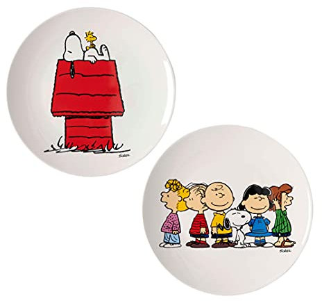 Magpie Peanuts Snoopy and Gang Set of Two China Plates