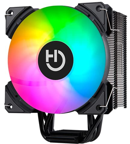 Hiditec C12 | Disipador CPU ARGB | Ventilador 120 mm PWM | Intel y AMD | Iluminación ARGB 16,8M de colores sincronizable | Ventilador PWM termorregulado silencioso