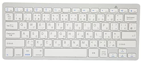 Goshyda Teclado Inalámbrico, Ultradelgado, 78 Teclas, Teclado Inalámbrico Portátil con Bluetooth, Teclados de Computadora Blancos en Varios Idiomas, para Android, para OS X, para Windows(japonés)