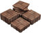 Yaheetech Piastrelle Esterno 30x30 cm Legno Pavimento Giardino ad Incastro 2,43 m² 27 Pezzi per Balcone Terrazza Patio Tagliabile Marrone Scuro-12 stecche