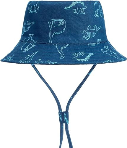 DRESHOW Unisex Baby Kleinkinder Sonnenhut Kappe Mütze Fischerhut Strandhut Kinder Baby Stern Sommerhut UV Schutz UPF 50+, Age 2-4 Jahre, Size 52cm