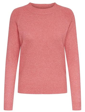 ONLY Damen Pullover Strickpullover ONLRICA Life 15204279,Sun Kissed Coral/Detail:Melange,XS