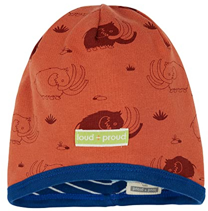 loud + proud Unisex Kinder Druck, GOTS Zertifiziert M TZE, Cinnamon, 45-48 EU