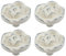 MOROBOR Lot de 4 boutons de placard vintage en alliage de zinc avec vis de montage (bord argenté)