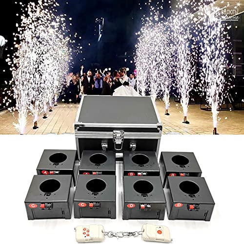 琛胜 Machine D'Allumage De Feu d'artifice Froid,RéCepteur Pyrotechnique à Froid,Déclencheurs pour Jets de scène,2 Pyrotechnie à Distance sans Fil 8/12 RéCepteurs éQuipement De ScèNe pour Mariage,8Cues