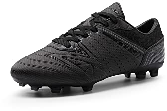 DREAM PAIRS Scarpe da Calcio Uomo Sportivo Stivali da Allenamento per Uomo Scarpe da Calcio Indoor Sport per Uomo,Size 44,Nero/Grigio Scuro,160859-M-E