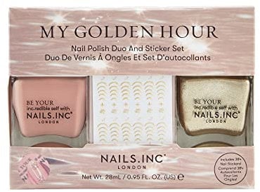 Nails.INC My Golden Hour Duo and Sticker Set, 3 Piece Set