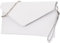 SH Leder Echtleder Clutch Umhängetasche kleine Tasche elegant Abendtasche in genarbt Rindleder mit Tragkette 31,5x16,5cm Saya G369 (Weiss)