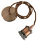 MOSSODOR Vintage Suspended Pendant Light Modern Retro Fitting with E27 Lamp Holder Suspension Braided Flex Kit French Gold Lamp Holder (Twisted Wire-Copper)