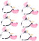 Beavorty 6-stück Tierisches Stirnband Kuhohren Haarreifen Kind Halloween-Party Haarschmuck für Damen Stoff Dekorationen Die Kuh Mädchen