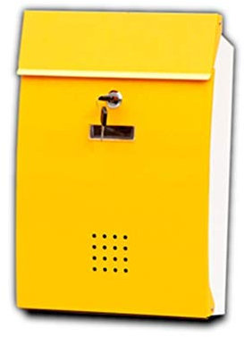 Simple Idea Outdoor Simple Idea Wandbriefkasten mit Schloss, amerikanischer hochwertiger Briefkasten mit wasserdichter Abdeckung (gelb)